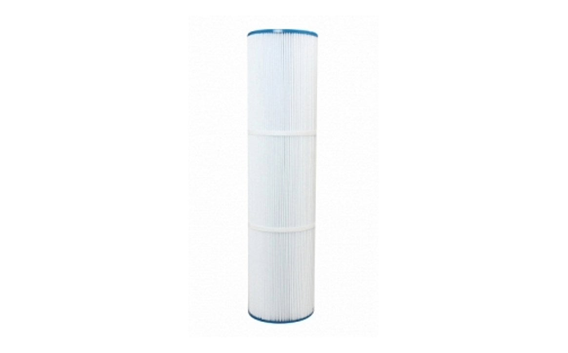 A single cylindrical pleated filter cartridge, likely for a pool or spa system, shown vertically against a plain white background.